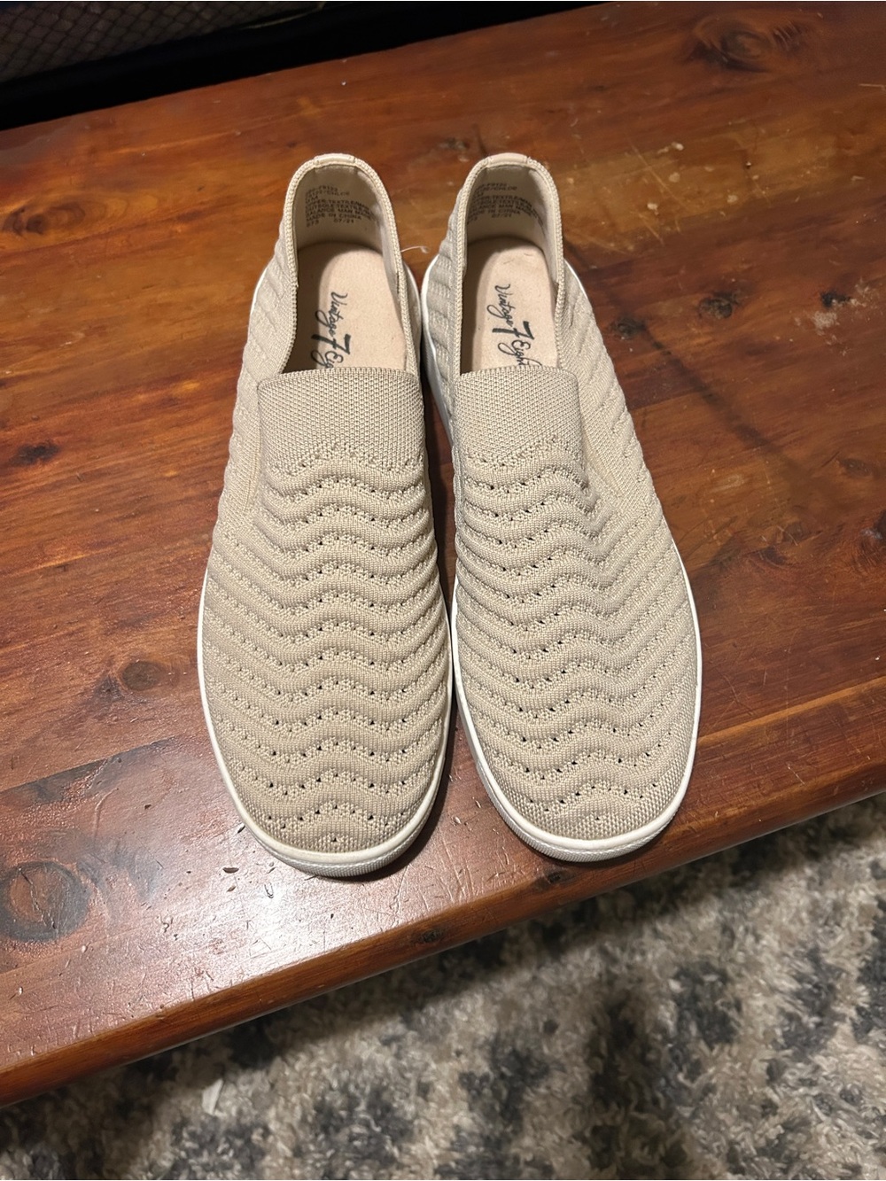 Women’s Knit Slip-On Sneakers in Light Taupe - Everyday Comfort